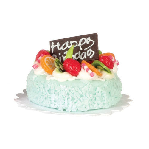 AZG8329 - Blue Round Birthday Cake